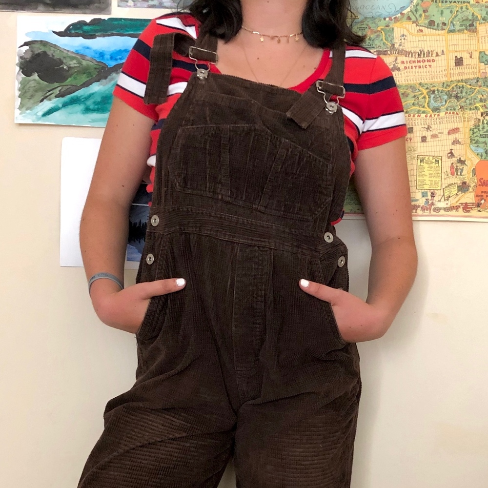 Soho Jeans Brown Corduroy Overalls